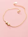 thumb Bowknot Minimalist 925 Sterling Silver Anklet 0
