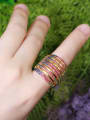 thumb Brass Cubic Zirconia Geometric Luxury Stackable Ring 2