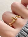 thumb 925 Sterling Silver Irregular Wavy Lines Trend Band Ring 1