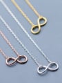 thumb 925 Sterling Silver Minimalist  Number 8 Pendant  Necklace 4