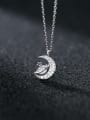 thumb 925 Sterling Silver Cubic Zirconia Fashion diamond planet  Necklace 1