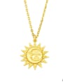 thumb Brass Sun Moon Vintage Necklace 0