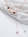 thumb 925 Sterling Silver Tassel Minimalist  Fashion Round Light Bead Y Chain  Necklace 3