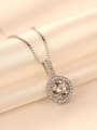 thumb 925 Sterling Silver Micro Setting Zircon Crystal  Necklace 3