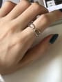 thumb 925 Sterling Silver  Geometric Vintage Stackable Ring 0
