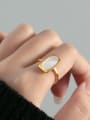 thumb 925 Sterling Silver Shell Geometric Minimalist Band Ring 1