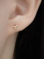 thumb 925 Sterling Silver Bead Triangle Minimalist Stud Earring 1