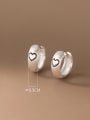 thumb 925 Sterling Silver Heart Minimalist Huggie Earring 3