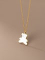 thumb 925 Sterling Silver Shell Bear Minimalist Necklace 3