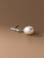 thumb 925 Sterling Silver Imitation Pearl Water Drop Minimalist Drop Earring 3