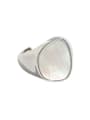 thumb 925 Sterling Silver Shell Geometric Vintage Ring 4