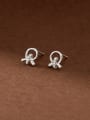 thumb 925 Sterling Silver Geometric Dainty Stud Earring 3