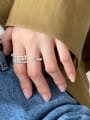 thumb 925 Sterling Silver Bead Geometric Minimalist Band Ring 2