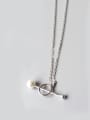 thumb 925 Sterling Silver White Freshwater Pearl Necklace 1