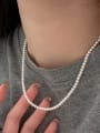 thumb 925 Sterling Silver Imitation Pearl Round Vintage Beaded Necklace 2