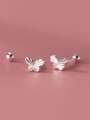 thumb 925 Sterling Silver Butterfly Dainty Stud Earring 0