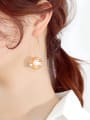 thumb Titanium Imitation Pearl Geometric Minimalist Hook Earring 1