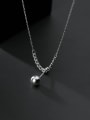 thumb 925 Sterling Silver Ball Minimalist Necklace 4