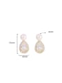 thumb 925 Sterling Silver Cubic Zirconia Water Drop Dainty Cluster Earring 2