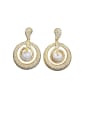 thumb Copper With Gold Plated Luxury Round Cluster Earrings 2