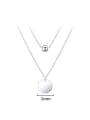 thumb 925 Sterling Silver Round Minimalist Multi Strand Necklace 2