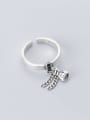 thumb 925 Sterling Silver Tassel Vintage Free Size Ring 0