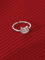 thumb 925 Sterling Silver Cats Eye Cat Cute Band Ring 1