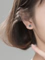 thumb 925 Sterling Silver Enamel Flower Minimalist Stud Earring 2