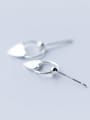 thumb 925 Sterling Silver Smooth Heart Minimalist Drop Earring 1