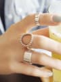 thumb 925 Sterling Silver Smooth Geometric Minimalist Band Ring 3