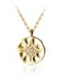 thumb 925 Sterling Silver Cubic Zirconia Flower Minimalist Necklace 4