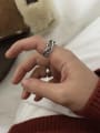 thumb 925 Sterling Silver  Vintage Three Rope Woven Free Size Band Ring 1