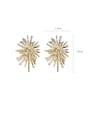 thumb Alloy With Gold Plated Trendy Flower Stud Earrings 3