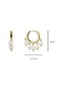 thumb Brass Imitation Pearl Geometric Minimalist Huggie Earring 2
