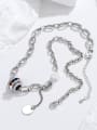 thumb 925 Sterling Silver Cubic Zirconia Geometric Vintage Multi Strand Necklace 2