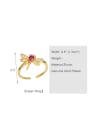 thumb Brass Cubic Zirconia Cross Dragonfly Vintage Band Ring 4