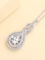 thumb 925 Sterling Silver Cubic Zirconia Geometric Luxury pendant Necklace 2