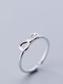 thumb 925 Sterling Silver Bowknot Minimalist Free Size Ring 1