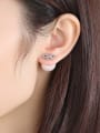 thumb Copper Cubic Zirconia Bowknot Cute Stud Earring 1