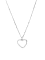 thumb 925 Sterling Silver Smooth Heart Vintage Pendant Necklace 3