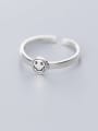 thumb 925 Sterling Silver Minimalist Face  Free Size  Ring 0