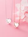 thumb 925 Sterling Silver Shell Heart shaped pendant  Necklace 0