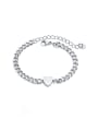 thumb Stainless steel Heart Hip Hop Link  Hollow Chain Bracelet 3