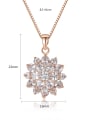 thumb Copper Cubic Zirconia Flower Dainty Necklace 2