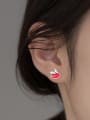 thumb 925 Sterling Silver Enamel Friut Cute Stud Earring 1