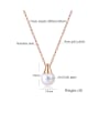 thumb Titanium Imitation Pearl White Round Minimalist Necklaces 3