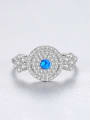 thumb 925 Sterling Silver Cubic Zirconia Full Diamond Round Dainty Band Ring 3