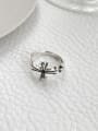 thumb 925 Sterling Silver cross Vintage Free Size Ring 1