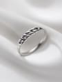 thumb 925 Sterling Silver Irregular Vintage Twisted chain Band Ring 0