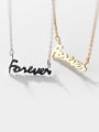 thumb 925 Sterling Silver Letter Minimalist pendant  Necklace 0